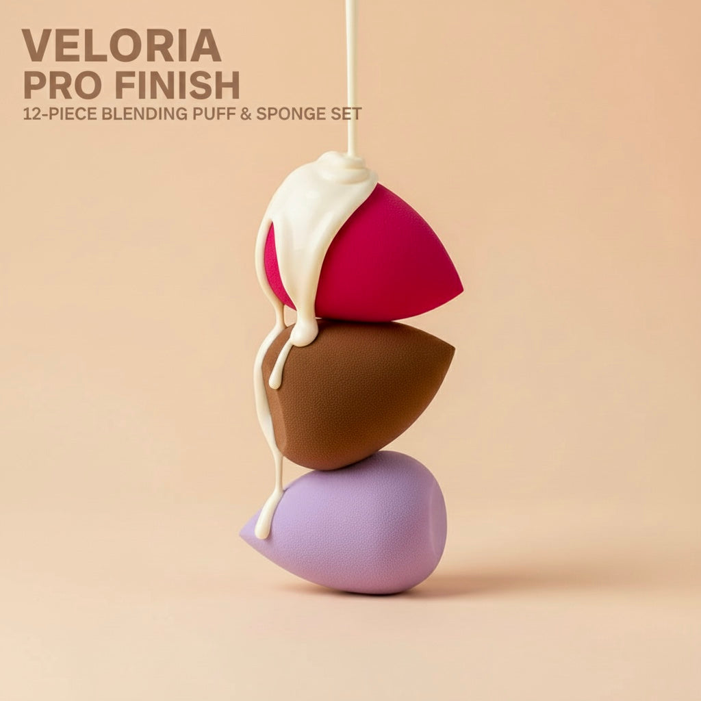 Veloria ProFinish™ 12-Piece Puff & Sponge Set