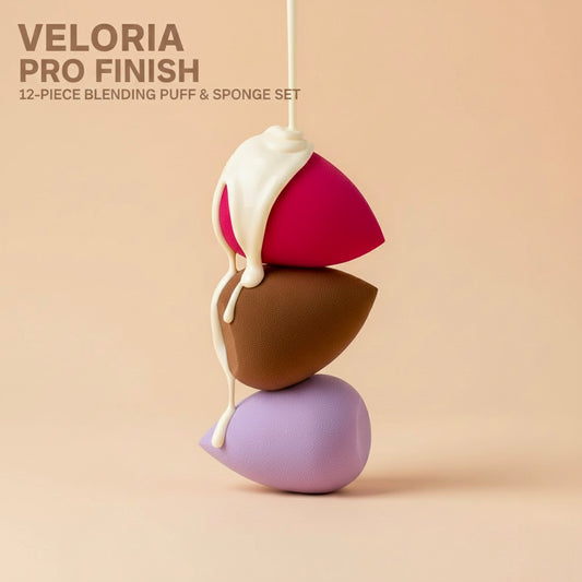 Veloria ProFinish™ 12-Piece Puff & Sponge Set
